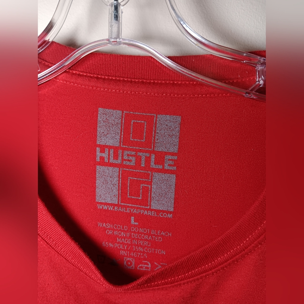 Red L/S "23 LEGEND" Graphic Tee. Mens SZ L - Picture 4 of 5
